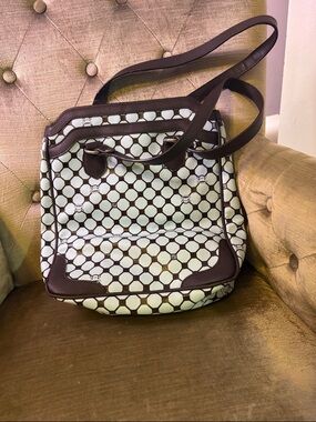 Paul Frank Brown and Cream Hexagon Print Tote